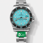 Rolex Submariner DiW Sandblasted Steel Casing Carbon Fiber Bezel Watch Tiffany Blue Dial