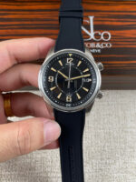 Jaeger LeCoultre Polaris Date Black Dial Rubber Strap 1:1 Mirror Replica Watch 42MM - Image 3