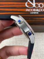 Jaeger LeCoultre Polaris Date Black Dial Rubber Strap 1:1 Mirror Replica Watch 42MM - Image 5