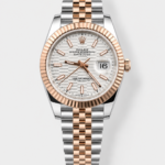 Rolex Super Clone Datejust ETA 3235 Movement 41MM Two Tone Rose Gold Plating Fluted Dial Watch