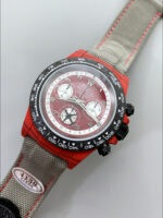 Rolex Daytona Edition Watch in Red Dial Red Carbon Casing 1:1 Mirror Replica - Image 4