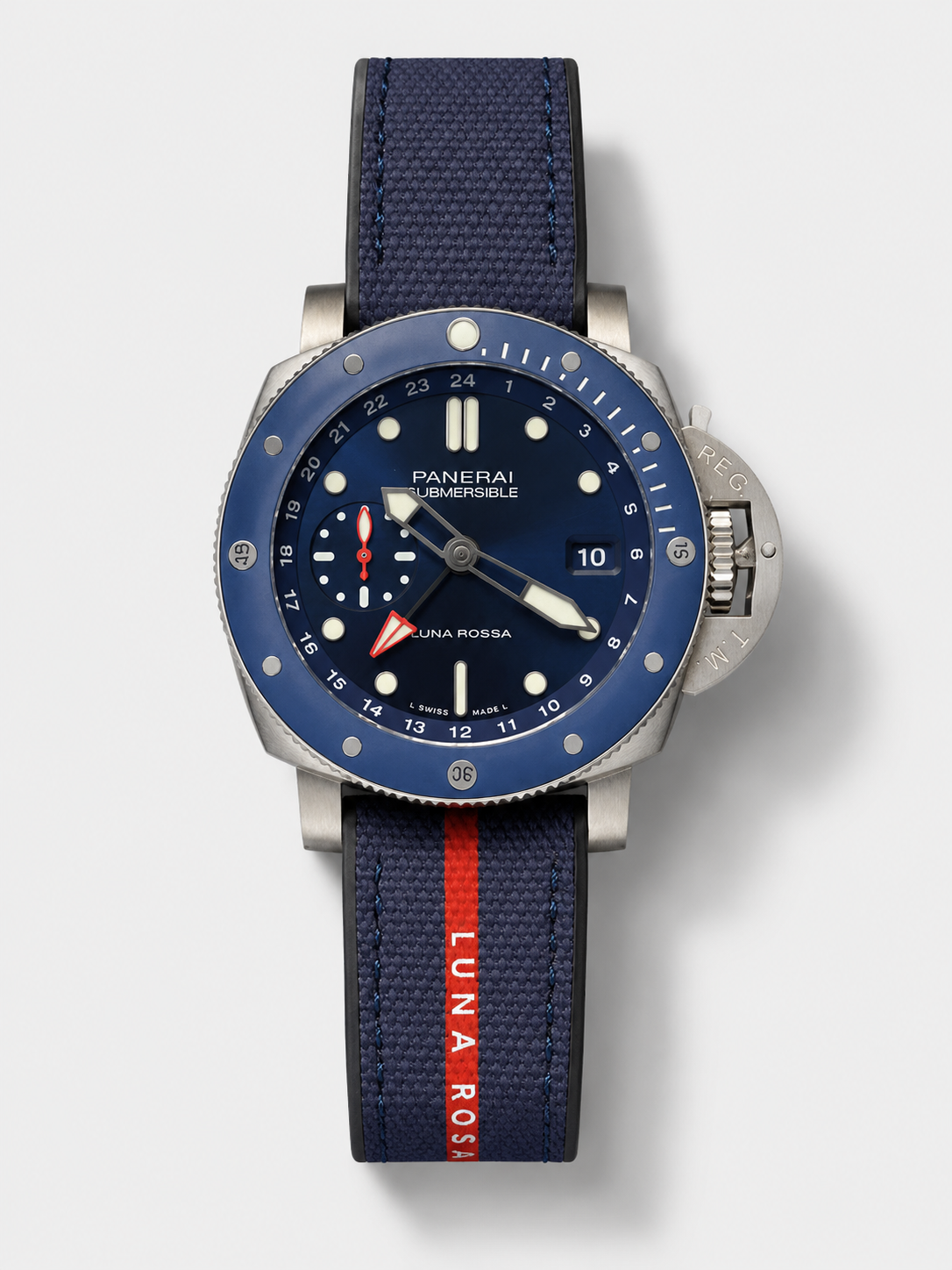 GW-151A98D7 product image Panerai Submersible PAM01507 GMT Luna Rossa Titanio Super Clone Watch - Image 1