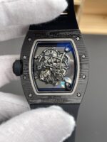 Richard Mille RM055 Black Carbon Casing Black Rubber 1:1 Superclone Genuine Tourbillon Watch - Image 5