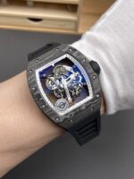 Richard Mille RM055 Black Carbon Casing Black Rubber 1:1 Superclone Genuine Tourbillon Watch - Image 10