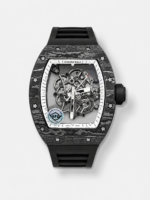 Richard Mille RM055 Black Carbon Casing Black Rubber 1:1 Superclone Genuine Tourbillon Watch