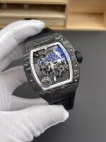 Richard Mille RM055 Black Carbon Casing Black Rubber 1:1 Superclone Genuine Tourbillon Watch - Image 4