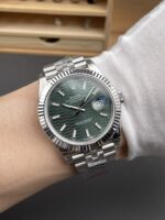 Rolex Datejust Cal.3235 Movement 1:1 Mirror Replica 904L Steel 41MM – Green Fluted Motif Dial - Image 10