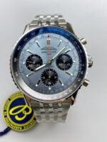 Breitling Navitimer B01 Chronograph 43 Blue Dial – 904L Steel Casing 1:1 Mirror Swiss Replica - Image 2