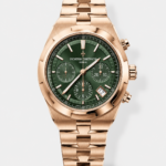 Vacheron Constantin Overseas Chronograph – Green Dial Swiss Replica (with Rose Gold Bracelet)