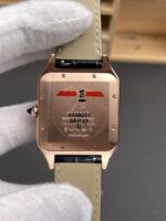 Cartier Santos Dumont in Rose Gold Casing 27MM Super Clone Watch - Image 5