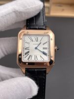Cartier Santos Dumont in Rose Gold Casing 27MM Super Clone Watch - Image 2