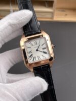 Cartier Santos Dumont in Rose Gold Casing 27MM Super Clone Watch - Image 3