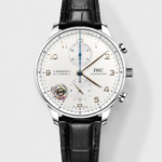 IWC Portuguese Chronograph Swiss Replica Watch in Steel Case Steel White Dial – 1:1 Mirror Replica Edition