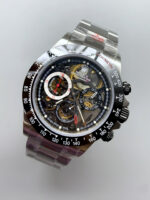 Rolex Daytona Super Clone Artisans De Geneve Stainless Steel Watch Black Ceramic Bezel Watch - Image 3