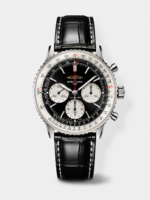 Breitling Navitimer B01 Chronograph 43 Black Dial – 904L Steel Casing 1:1 Mirror Swiss Replica