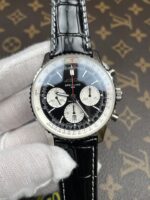 Breitling Navitimer B01 Chronograph 43 Black Dial – 904L Steel Casing 1:1 Mirror Swiss Replica - Image 2