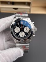 Breitling Chronomat B01 42 Series 1:1 Top-Tier Replica Watch — Swiss 904L Stainless Steel Case, Black Dial - Image 2