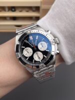Breitling Chronomat B01 42 Series 1:1 Top-Tier Replica Watch — Swiss 904L Stainless Steel Case, Black Dial - Image 10
