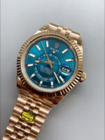 Rolex Sky-Dweller REF# 336235 Blue-Green Dial Watch in Rose Gold 904L Steel Case 1:1 Mirror Replica - Image 4