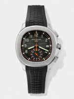 Patek Philippe Aquanaut 5968 Chronograph Steel Casing Orange Hands Watch in Swiss Automatic Movement