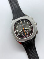Patek Philippe Aquanaut 5968 Chronograph Steel Casing Orange Hands Watch in Swiss Automatic Movement - Image 3