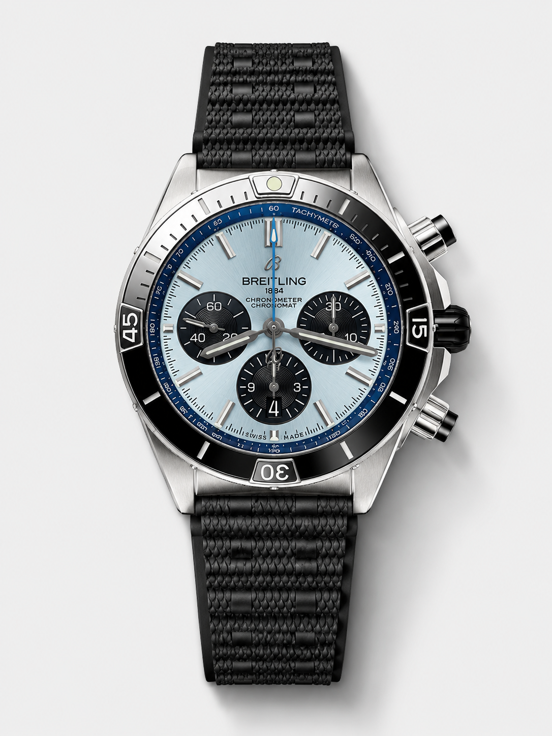 GW-2ECE09E4 product image Breitling Chronomat B01 42 Edition Swiss 904L Steel Casing Blue Dial 1:1 Mirror Replica Watch - Image 1