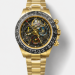 Artisans De Geneve Custom-Style Rolex Daytona High-End Replica: Gold Construction, Carbon Fiber Bezel, Skeletonized Design