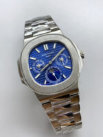 Patek Philippe Nautilus 5740 Perpetual Calendar Stainless Steel Purple Dial Swiss Replica Watch - Image 4