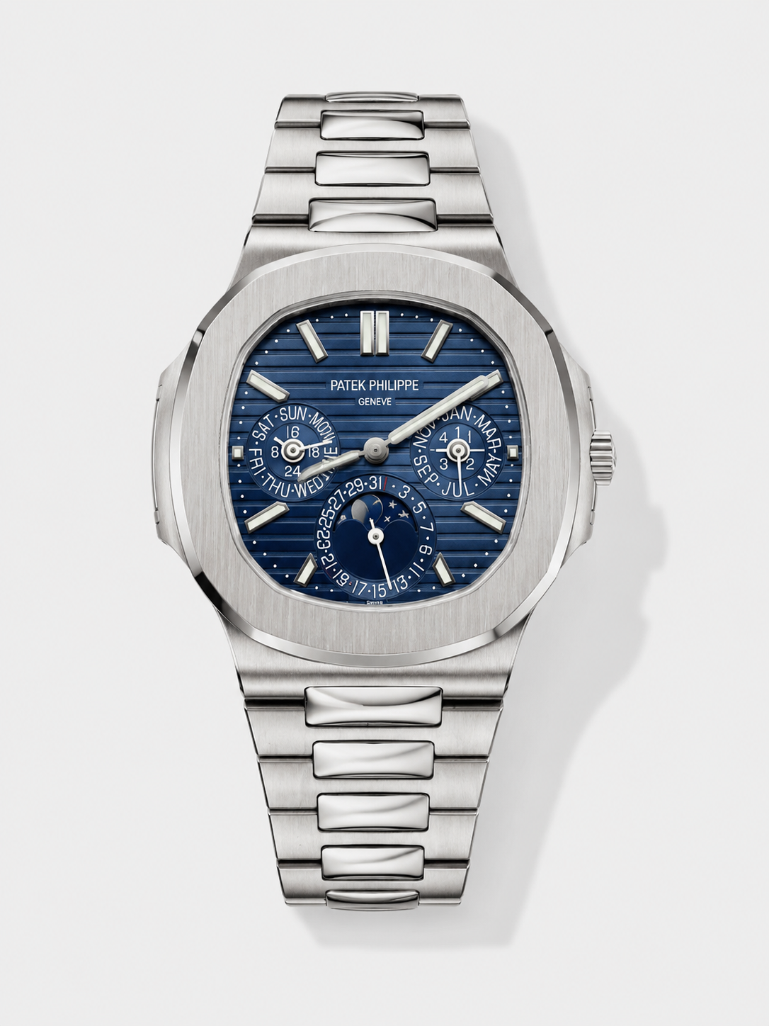 GW-37AB595B product image Patek Philippe Nautilus 5740 Perpetual Calendar Stainless Steel Purple Dial Swiss Replica Watch - Image 1