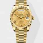 Rolex Day Date Presidential 18K Rose Gold Watch 40MM – Gold Dial 1:1 Mirror Quality(210g)