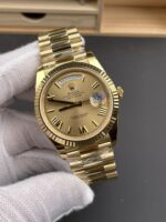 Rolex Day Date Presidential 18K Rose Gold Watch 40MM – Gold Dial 1:1 Mirror Quality(210g) - Image 4