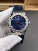 Hublot Super Clone Classic Fusion Titanium Blue Dial 42MM Watch - Image 3