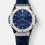 Hublot Super Clone Classic Fusion Titanium Blue Dial 42MM Watch