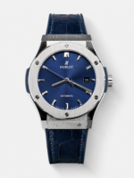 Hublot Super Clone Classic Fusion Titanium Blue Dial 42MM Watch
