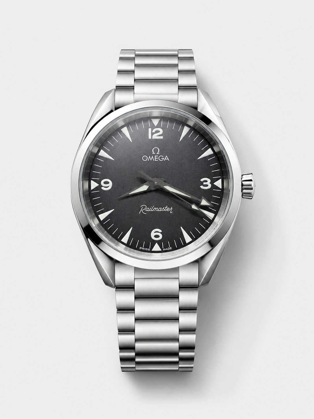 GW-417DEDA5 product image Omega Seamaster Railmaster Grey Dial Super Clone Watch - Image 1
