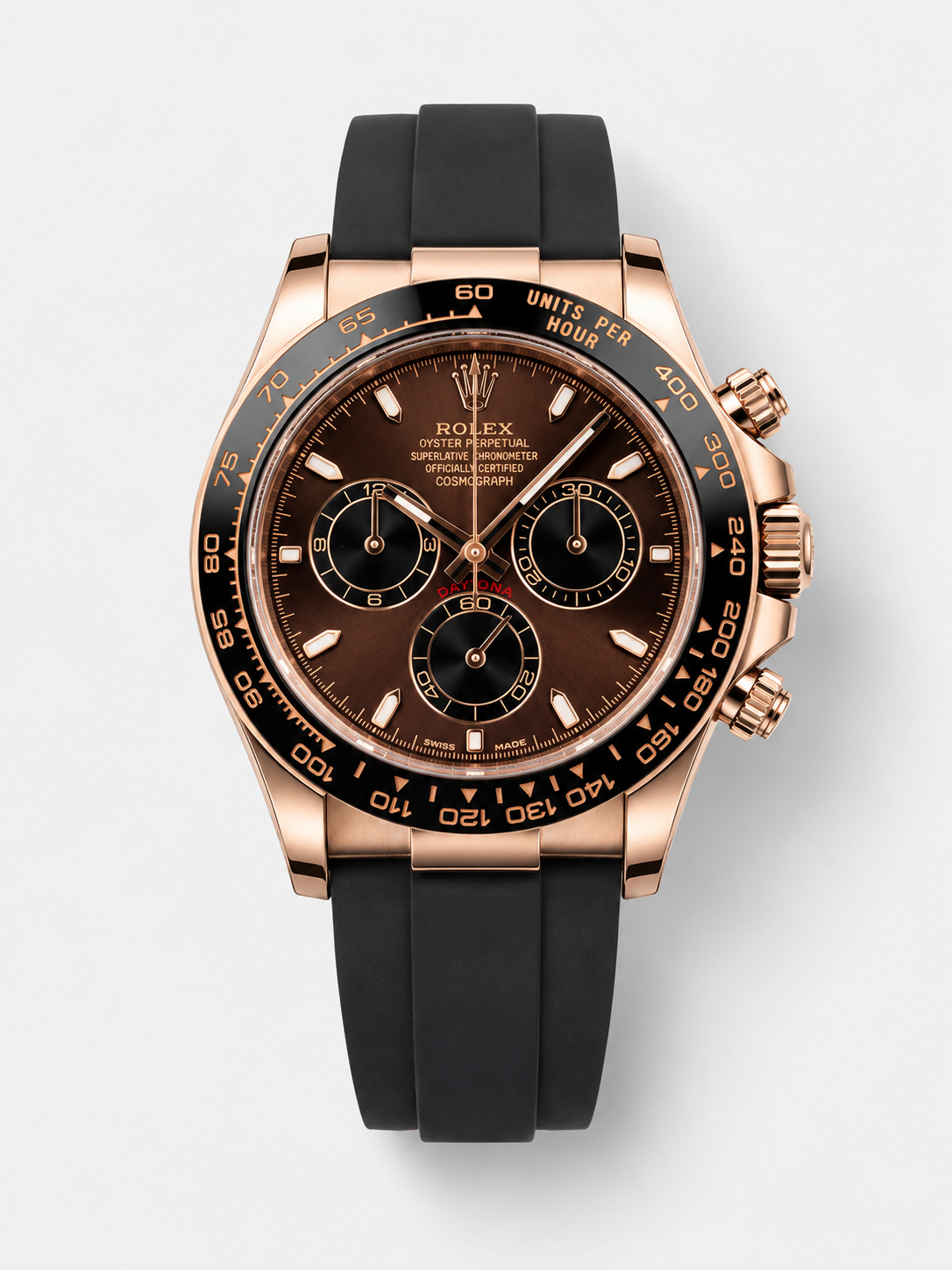 GW-4382363B product image Rolex Daytona 116515LN-0041 Everose Gold Original Cal.4130 Movement – 1:1 Mirror 904L Steel Watch - Image 1