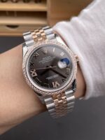 Rolex Datejust Cal.3235 Movement Super Clone Rose Gold 2 Tone 31MM Brown Dial Watch - Image 3