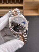 Rolex Datejust Cal.3235 Movement Super Clone Rose Gold 2 Tone 31MM Brown Dial Watch - Image 10