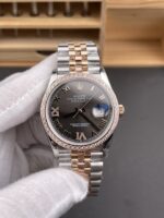Rolex Datejust Cal.3235 Movement Super Clone Rose Gold 2 Tone 31MM Brown Dial Watch - Image 6