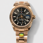 Rolex Sky-Dweller REF# 336235 Slate Dial Watch in Rose Gold 904L Steel Case 1:1 Mirror Replica