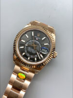 Rolex Sky-Dweller REF# 336235 Slate Dial Watch in Rose Gold 904L Steel Case 1:1 Mirror Replica - Image 4