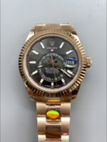 Rolex Sky-Dweller REF# 336235 Slate Dial Watch in Rose Gold 904L Steel Case 1:1 Mirror Replica - Image 2