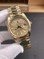 Rolex Day Date Super Clone Gold Dial 40MM 212 Grams Swiss Replica watch - Image 4