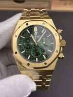 Royal Oak Chrono 26331 Yellow Gold Green Dial Super Clone Watch - Image 2