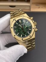 Royal Oak Chrono 26331 Yellow Gold Green Dial Super Clone Watch - Image 4