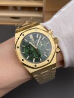 Royal Oak Chrono 26331 Yellow Gold Green Dial Super Clone Watch - Image 10