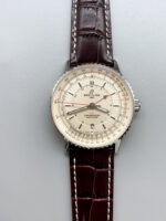 Breitling Navitimer 01 GMT Milky White Dial Swiss Replica Watch - Image 2