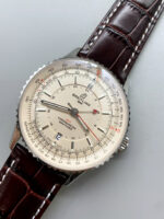 Breitling Navitimer 01 GMT Milky White Dial Swiss Replica Watch - Image 3