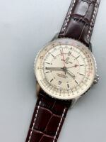 Breitling Navitimer 01 GMT Milky White Dial Swiss Replica Watch - Image 5