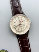 Breitling Navitimer 01 GMT Milky White Dial Swiss Replica Watch - Image 4